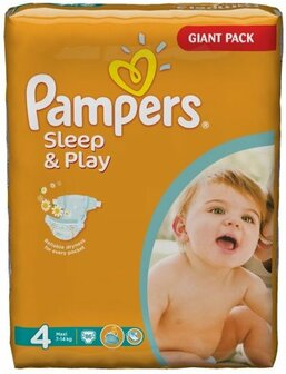 Pampers Sleep &amp; Play Luiers Maat 4 86 Stuks