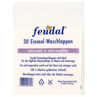 Wasdoekjes &eacute;&eacute;nmalig gebruik 30 stuks