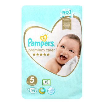 Pampers Premium Care Luiers Maat 5 (11-16 kg) 17 Stuks