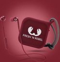 Fresh &#039;n Rebel Ruby Pack Vibe Wireless in ear Koptelefoon + Pebble Bluetooth Speaker Rood