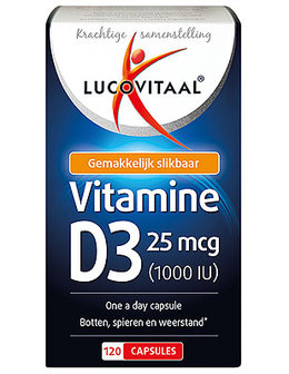 Lucovitaal Vitamine D3 25mcg 120 Capsules