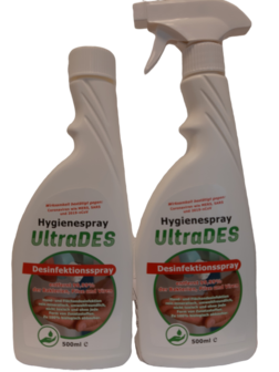 Ultrades Desinfectie Spray voor Oppervlakten en Handen 2x500ml 