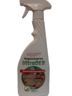 Ultrades Desinfectie Spray voor Oppervlakten en Handen 2x500ml 