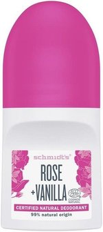 Schmidt&#039;s Deodorant Roller Rose &amp; Vanilla 50ml