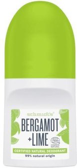 Schmidt&#039;s Deodorant Roller Bergamot &amp; Lime 50ml
