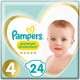 Pampers Premium Protection Luiers Maat 4 (9-14 kg) 24 Stuks