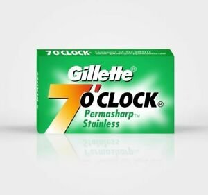 100 Gillette Double Edge Scheermesjes 7 O&#039;Clock