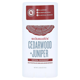 Schmidt&#039;s Deodorant Stick Cedarwood &amp; Juniper 