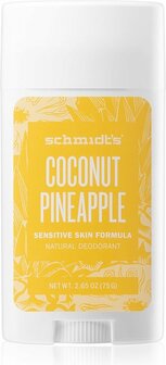Schmidt&#039;s Deodorant Stick Coconut &amp; Pineapple Sensitive