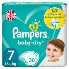 Pampers Baby Dry Luiers Maat 7 (15+ kg) 30 Stuks