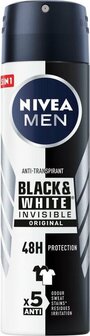 Nivea Men Deodorant Spray Invisible Black &amp; White 150ml