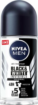 Nivea Men Deodorant Roller Black &amp; White Invisible Original 50ml