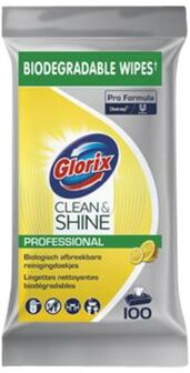 Glorix Pro Formula Reinigingsdoekjes Clean &amp; Shine 100 Stuks