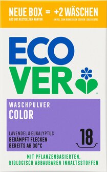 Ecover Waspoeder Color Lavendel &amp; Eucalyptus 18 Wasbeurten