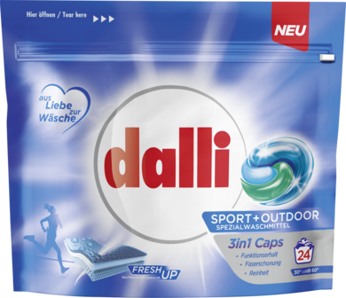 Dalli Wascapsules 3in1 Sport &amp; Outdoor 24 Stuks