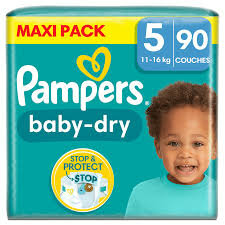 Pampers Baby Dry Luiers Maat 5 (11-16 kg) 90 Stuks