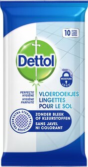 Dettol Floor Wipes Cleanser Extra Large 10 Stuks (Vloerdoekjes)