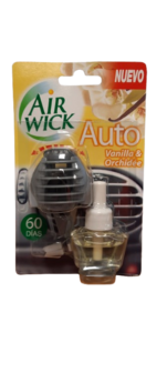 Airwick Auto Luchtverfrisser Vanille &amp; Orchidee Houder en Navul 8ml