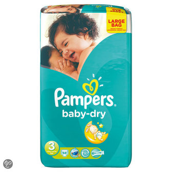 Pampers Baby Dry Luiers Maat 3 (4-9 kg) 68 Stuks