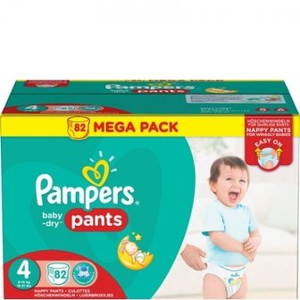 Pampers Baby-Dry Pants Luierbroekjes Maat 4 82 Stuks