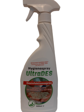 Ultrades Desinfectie Spray voor Oppervlakten en Handen 2x500ml 