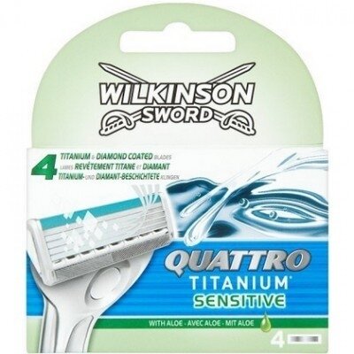 Wilkinson Quattro Titanium Sensitive scheermesjes 4 Stuks