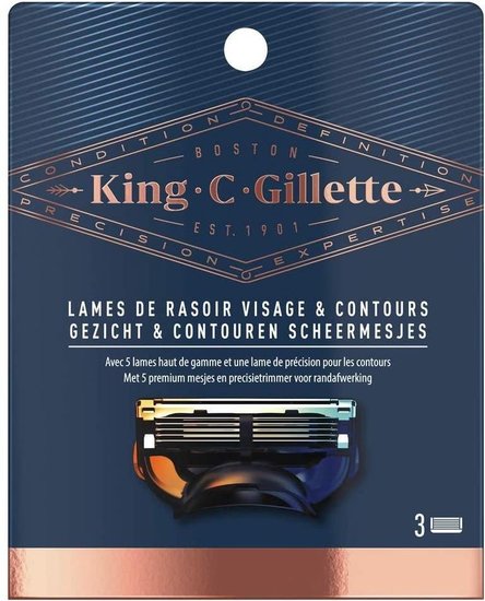 King C. Gillette Scheermesjes 3 Stuks