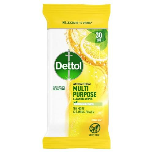 Dettol Antibacterieel Schoonmaakdoekjes Multi Purpose Citroen 30 stuks