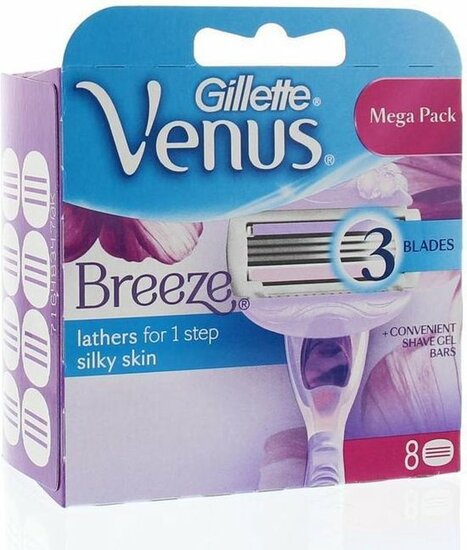 Gillette Venus Breeze Scheermesjes 8 Stuks