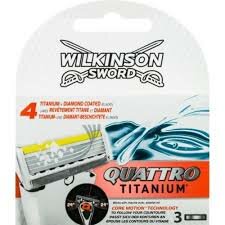 Wilkinson Quattro Titanium Scheermesjes 3 Stuks