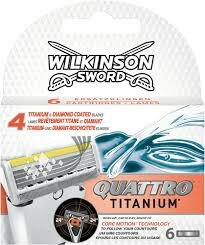 Wilkinson Quattro Titanium Scheermesjes 6 Stuks