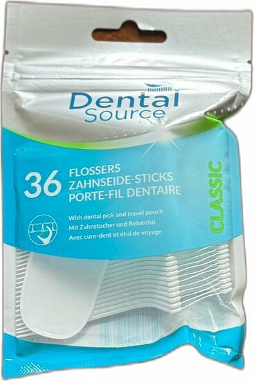 Dental Source Floss Stick met Tandenstoker 36 Stuks met Reisetui
