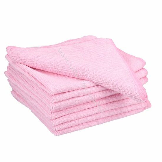 Microvezeldoek Roze 10 Stuks 40x40cm