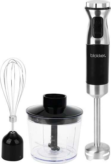 Blokker Staafmixer Set met Hakmolen RVS 1000W