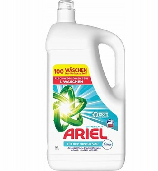 Ariel Wasmiddel Vloeibaar Universeel Febreze 100 Wasbeurten