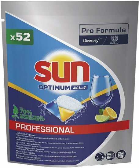 Sun Vaatwastabletten Pro Formula All in One Optimum 4x52 Stuks
