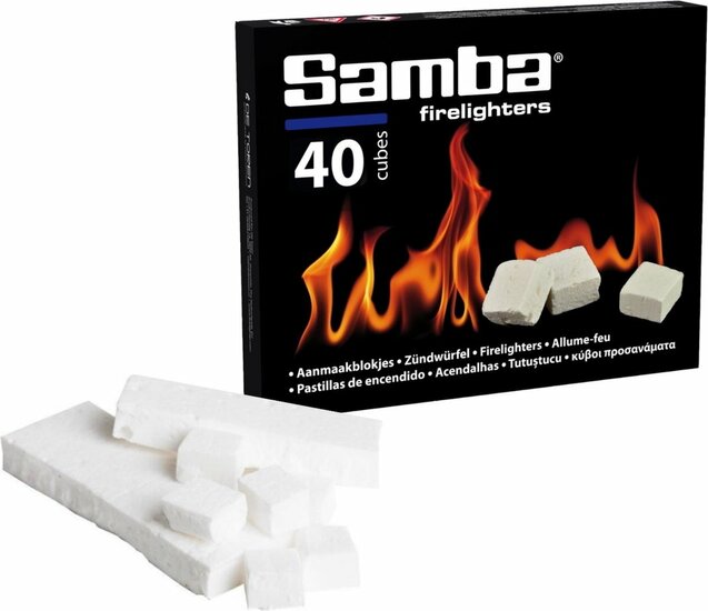 Samba Aanmaakblokjes Wit Kerosine 40 Stuks