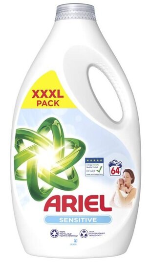 Ariel Vloeibaar Wasmiddel Sensitive 64 Wasbeurten