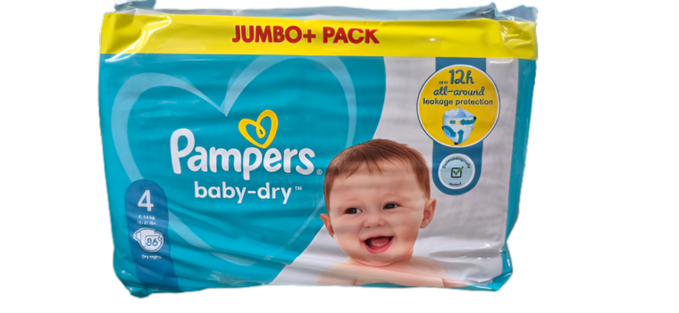 Pampers Baby Dry Maat (7-18 kg) 86 Stuks 