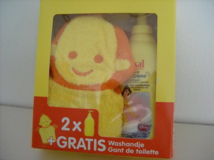 Zwitsal Bad &amp; Douchecreme Girls Prinses Pomp 2 x 400 ml + Gratis Washandje 
