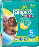 Pampers Baby Dry Luiers Maat 5 Junior (11-25 kg) 33 Stuks