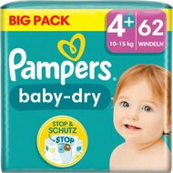 Pampers Baby Dry Luiers Maat 4+ (10-15 kg) 62 Stuks