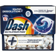 Dash Wasmiddelcapsules Color 4in1 Platinum Pods Katoen Fris 12 stuks