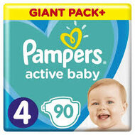 Pampers Active Baby Luiers Maat 4 (9-14 kg)  90 Stuks