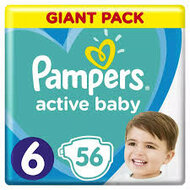Pampers Active Baby Luiers Maat 6 (13-18 kg)  56 Stuks