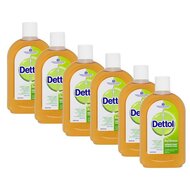 Dettol Antiseptic Ontsmettingsmiddel 6 x 500ml + Gratis 1 Microvezeldoekje