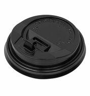 Deksel zwart voor Coffee To Go 8oz 90mm voor 350ml Bekers