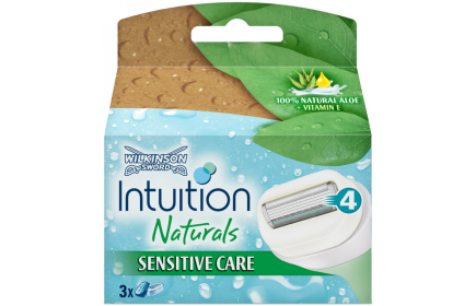 Wilkinson Intuition Naturals Sensitive Care Navulmesjes 3 Stuks