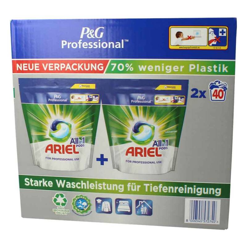 Ariel All in 1 Pods Professional Regular 2x40 Stuks