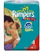 Pampers Baby Dry Luiers Maat 4 (7-18 kg) 40 Stuks